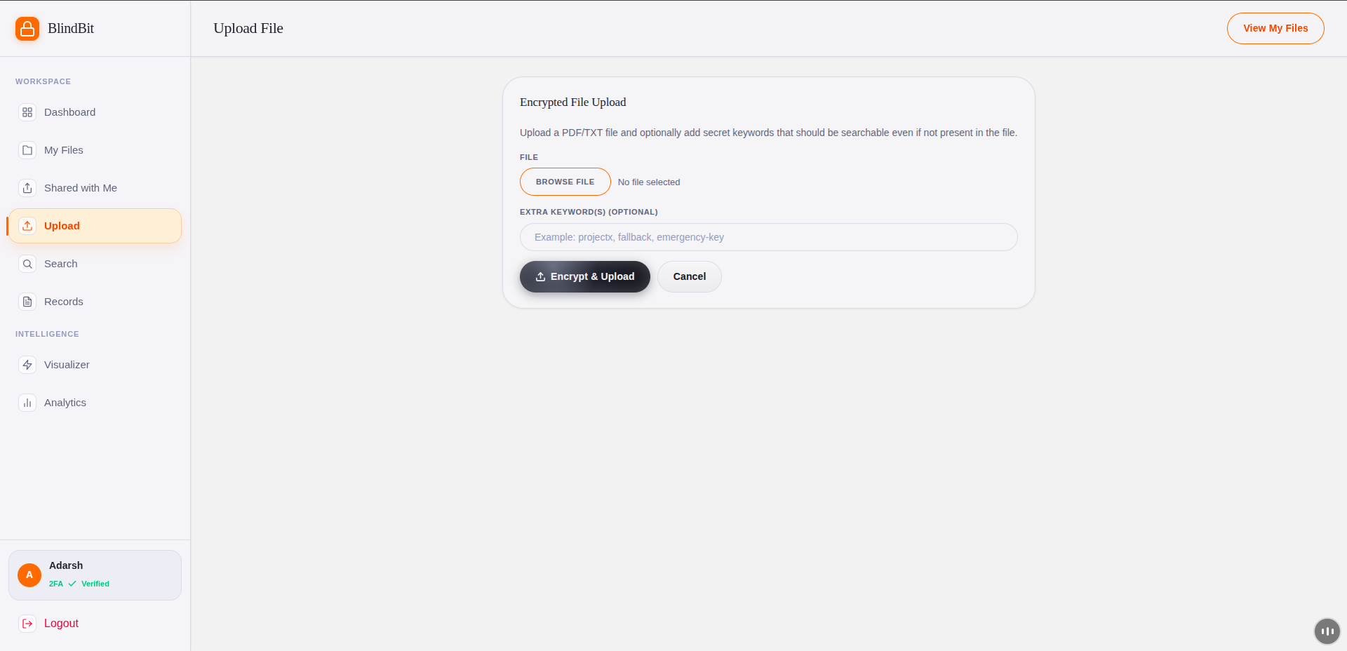 BlindBit — Secure Searchable Encryption Platform screenshot 3
