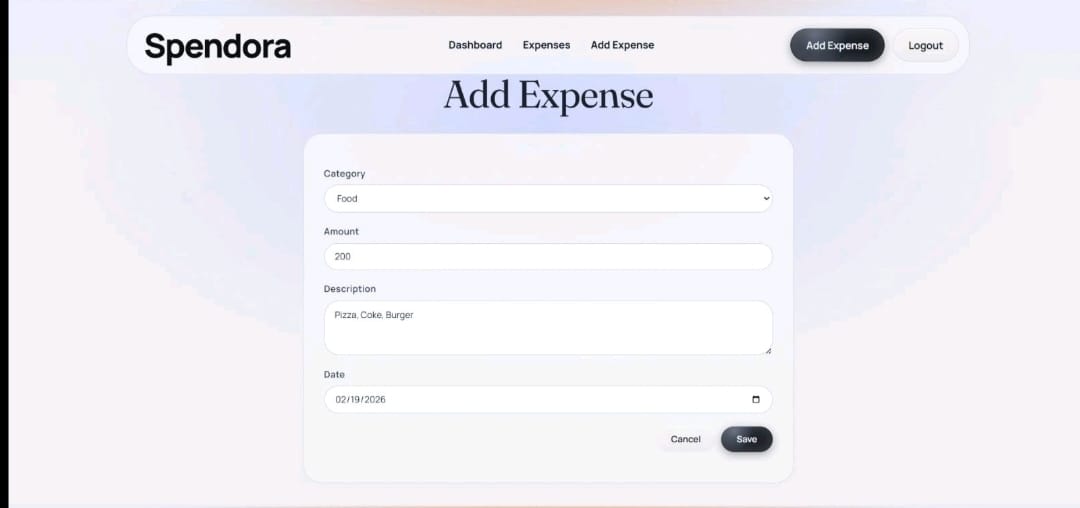 Spendora - Personal Expense Tracker screenshot 1