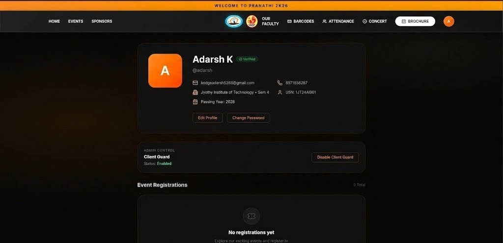 Pranathi 2k26 Registration App screenshot 4